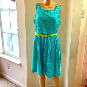 Blue and Green Summer Lace Dress Size 12